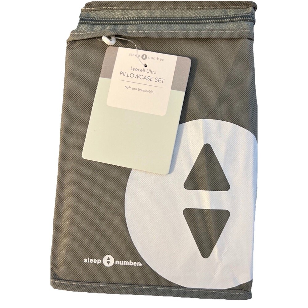 Sleep Number Lyocell Ultra Standard Pillowcase Pair Soft Green NIB